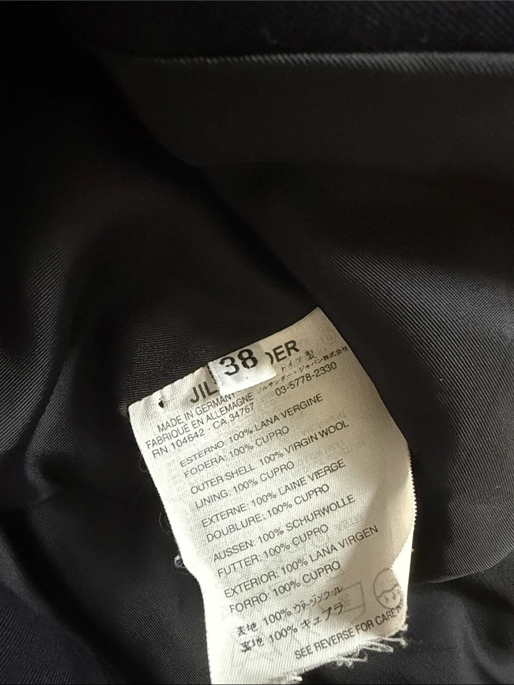Jil Sander Navy Collarless Blazer Jacket FR38/US 6 - Picture 6 of 7
